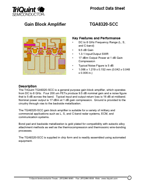 TGA8320 Datasheet PDF TriQuint Semiconductor