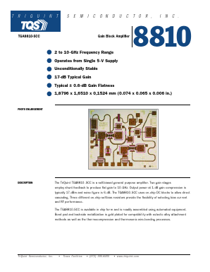 TGA8810 Datasheet PDF TriQuint Semiconductor