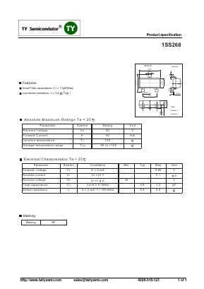 1SS268 Datasheet PDF TY Semiconductor