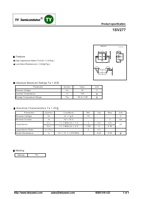 1SV277 Datasheet PDF TY Semiconductor