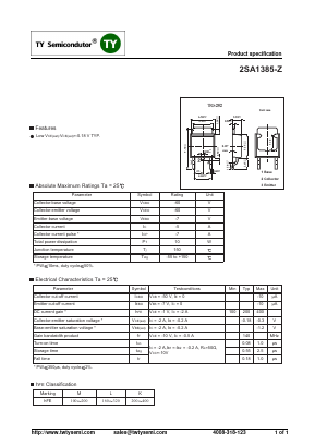 A1385-ZK Datasheet PDF TY Semiconductor