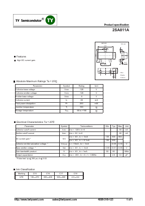 2SA811A Datasheet PDF TY Semiconductor