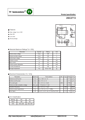 C2713 Datasheet PDF TY Semiconductor
