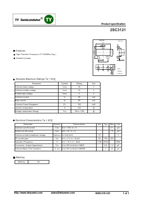 C3121 Datasheet PDF TY Semiconductor