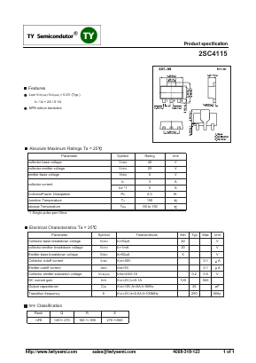 C4115 Datasheet PDF TY Semiconductor