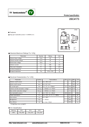 C4173 Datasheet PDF TY Semiconductor