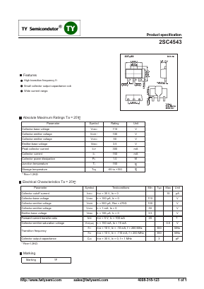 2SC4543 Datasheet PDF TY Semiconductor