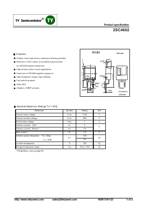 2SC4602 Datasheet PDF TY Semiconductor