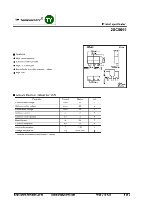 2SC5069 Datasheet PDF TY Semiconductor