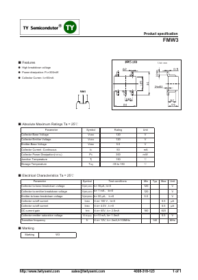 FMW3 Datasheet PDF TY Semiconductor