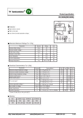 KC808-25 Datasheet PDF TY Semiconductor
