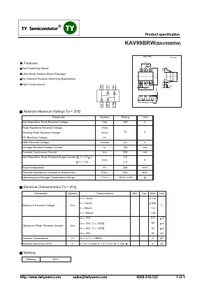 KAV99BRW Datasheet PDF TY Semiconductor
