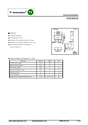 FCX1051A Datasheet PDF TY Semiconductor