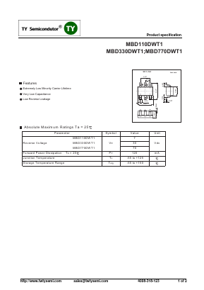 MBD110DWT1 Datasheet PDF TY Semiconductor