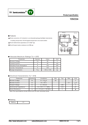 1SV234 Datasheet PDF TY Semiconductor