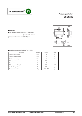 2SC5232 Datasheet PDF TY Semiconductor