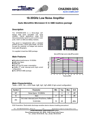 CHA2069-QDG20 Datasheet PDF United Monolithic Semiconductors