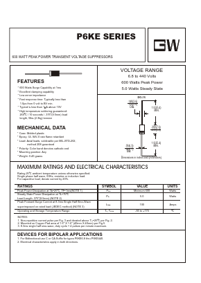 P6KE62 Datasheet PDF UNIOHM CORPORATION