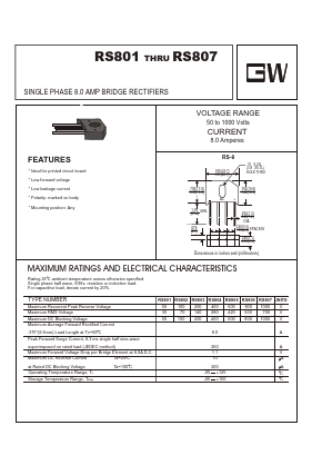 RS806 Datasheet PDF UNIOHM CORPORATION