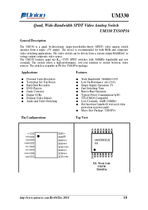 UM330 Datasheet PDF Union Semiconductor, Inc.