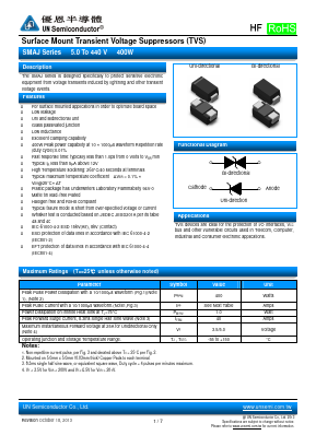 SMAJ80A Datasheet PDF UN Semiconducctor INC