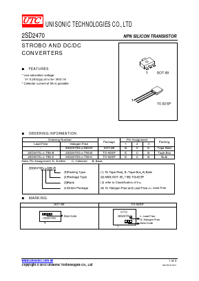 2SD2470 Datasheet PDF Unisonic Technologies
