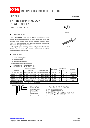 UT1044-AB3-B-K Datasheet PDF Unisonic Technologies