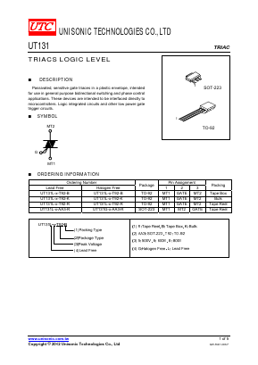 UT131-6 Datasheet PDF Unisonic Technologies