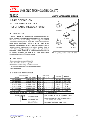 TL432C-AB3-B Datasheet PDF Unisonic Technologies