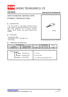 2SC4242 Datasheet PDF Unisonic Technologies