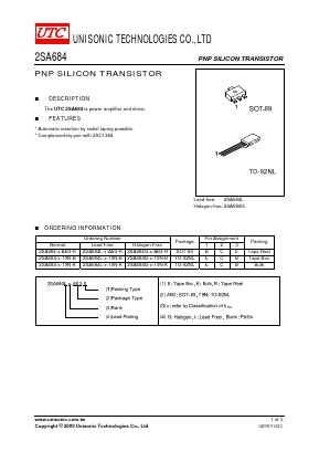2SA684L Datasheet PDF Unisonic Technologies