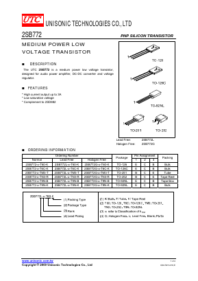 2SB772L-E-T6C-K Datasheet PDF Unisonic Technologies