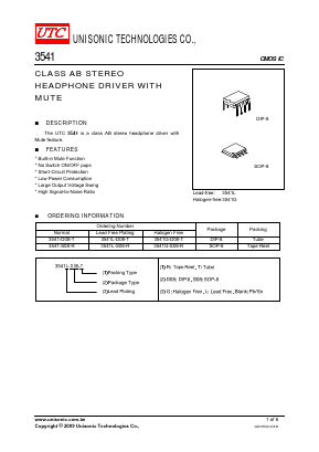 3541-D08-R Datasheet PDF Unisonic Technologies