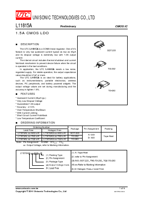 L11815A Datasheet PDF Unisonic Technologies
