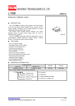 L1183BG-12-AG6-R Datasheet PDF Unisonic Technologies