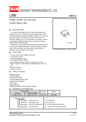 L3380L-40-AF5-R Datasheet PDF Unisonic Technologies