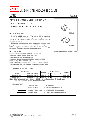 L3383-XX-AF5-R Datasheet PDF Unisonic Technologies
