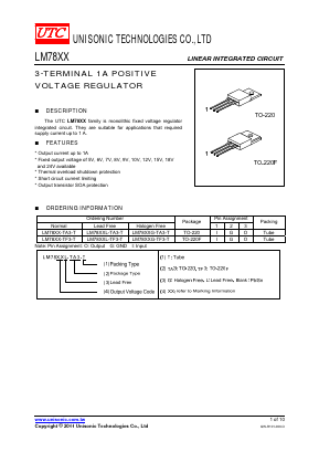 LM7805-TF3-T Datasheet PDF Unisonic Technologies