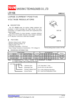 LR1106-33-S08-R Datasheet PDF Unisonic Technologies