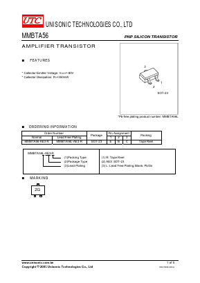 MMBTA56-AE3-R Datasheet PDF Unisonic Technologies