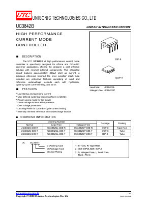 UC3842G-D08-R Datasheet PDF Unisonic Technologies