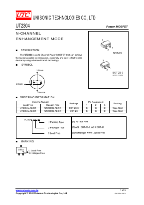 UT2304G-AE2-R Datasheet PDF Unisonic Technologies