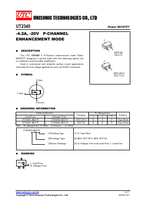 UT2340L-AE3-R Datasheet PDF Unisonic Technologies