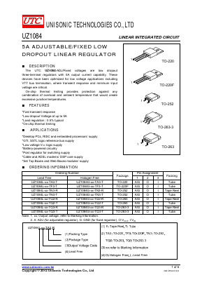 UZ1084-33 Datasheet PDF Unisonic Technologies