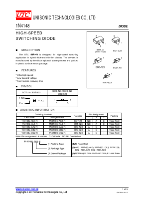 1N4148L-CA2-R Datasheet PDF Unisonic Technologies