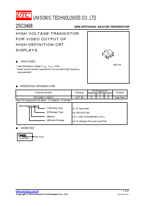 2SC3468G-F-AB3-R Datasheet PDF Unisonic Technologies