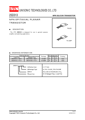 2SD313L-C-TF3-T Datasheet PDF Unisonic Technologies