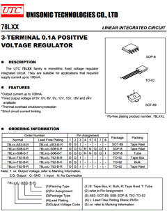 78L24-T92-0-R Datasheet PDF Unisonic Technologies