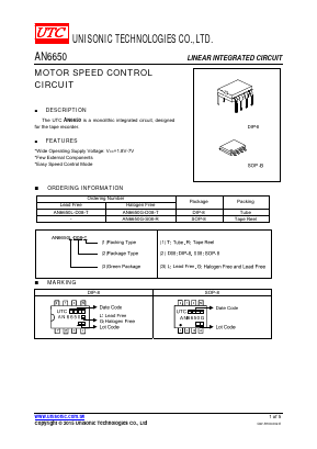 AN6650G-D08-T Datasheet PDF Unisonic Technologies