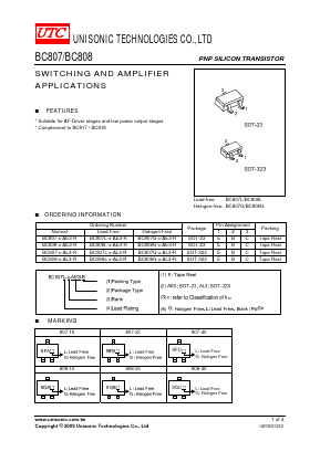BC807L-40-AE3-R Datasheet PDF Unisonic Technologies